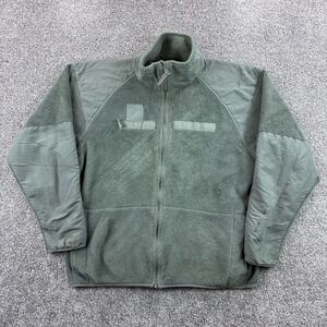 GEN III Jacket Mens L Green US Army Fleece Cold Weather Full Zip Mock Neck